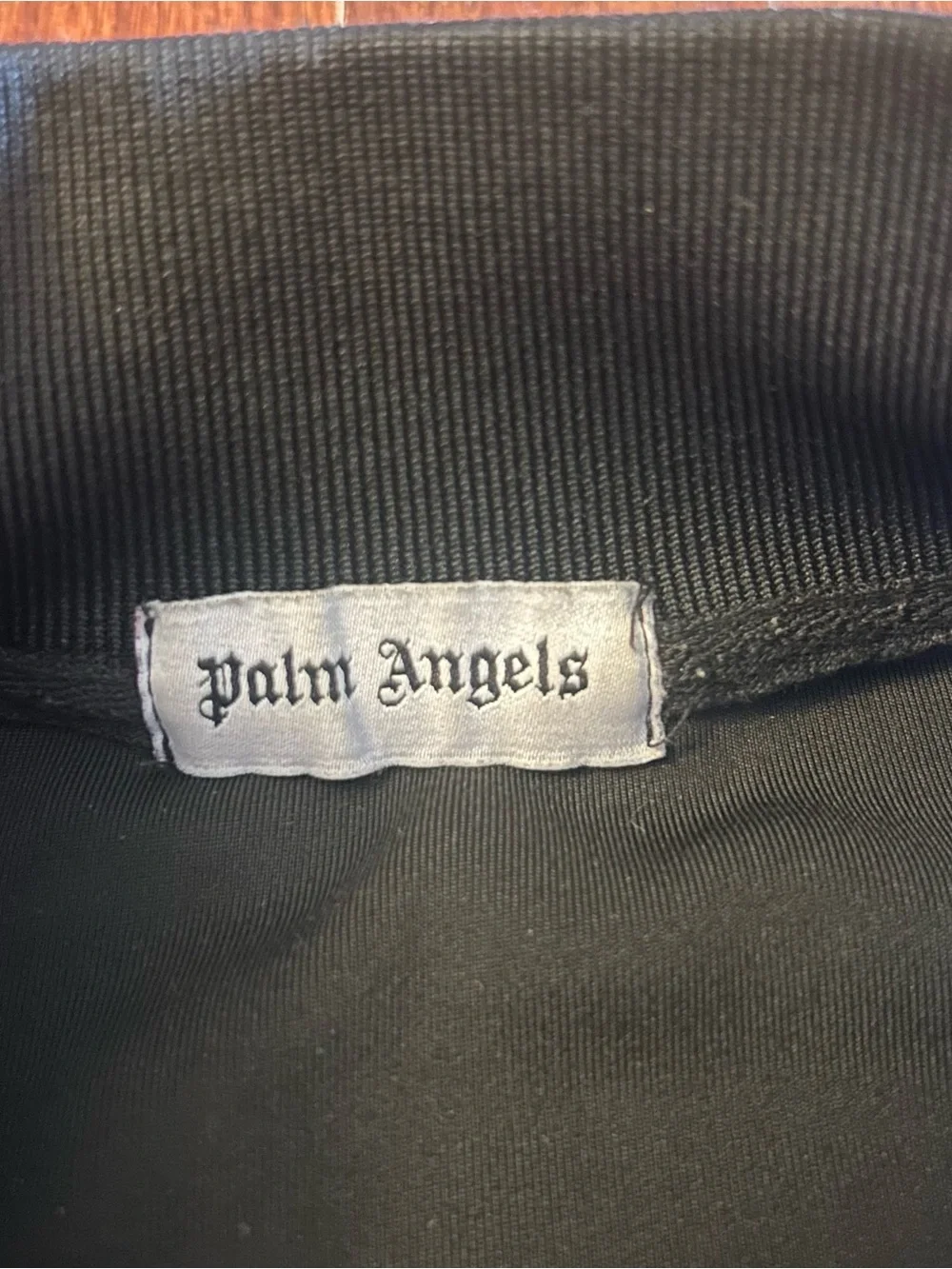 Palm Angels Streetwear Black White Stripes Classic Logo Zip Up Track Jacket M